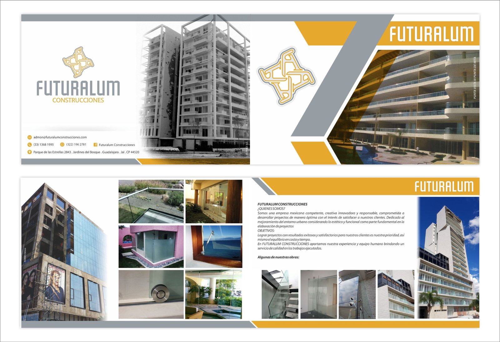 Selección de obras de Futuralum Construcciones: edificios, fachadas, cancelería y elementos de cristal